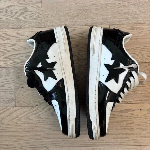 Bape Bapesta Black And White Sneakers - Picture 3 of 5
